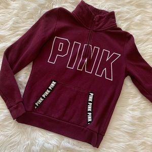PINK VS quarter zip sweatshirt